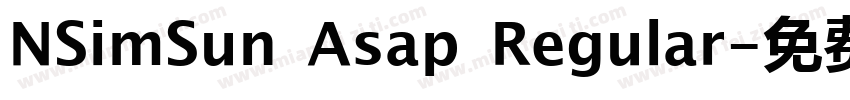 NSimSun Asap Regular字体转换